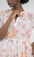SIXDO Floral Woven Midi Dress